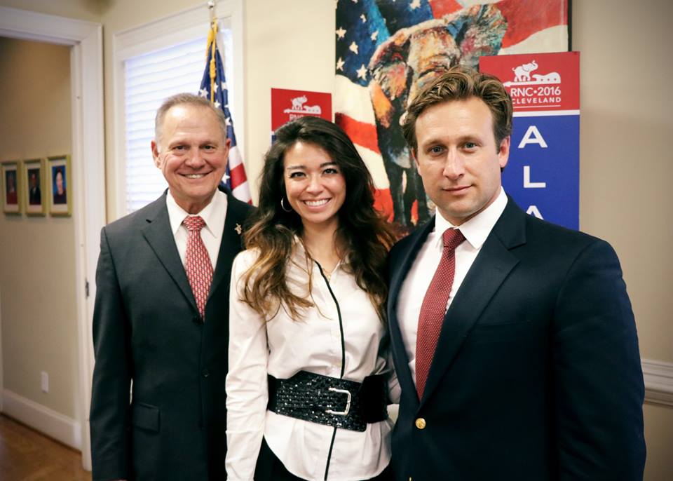 Courtland Sykes and Chanel Sykes with Roy Moore