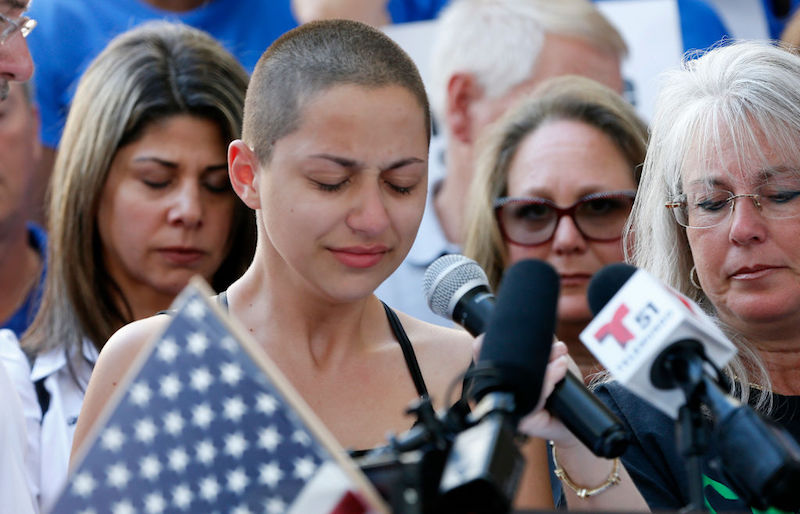 Emma Gonzalez during her speech. Emma Gonzalez during her speech.