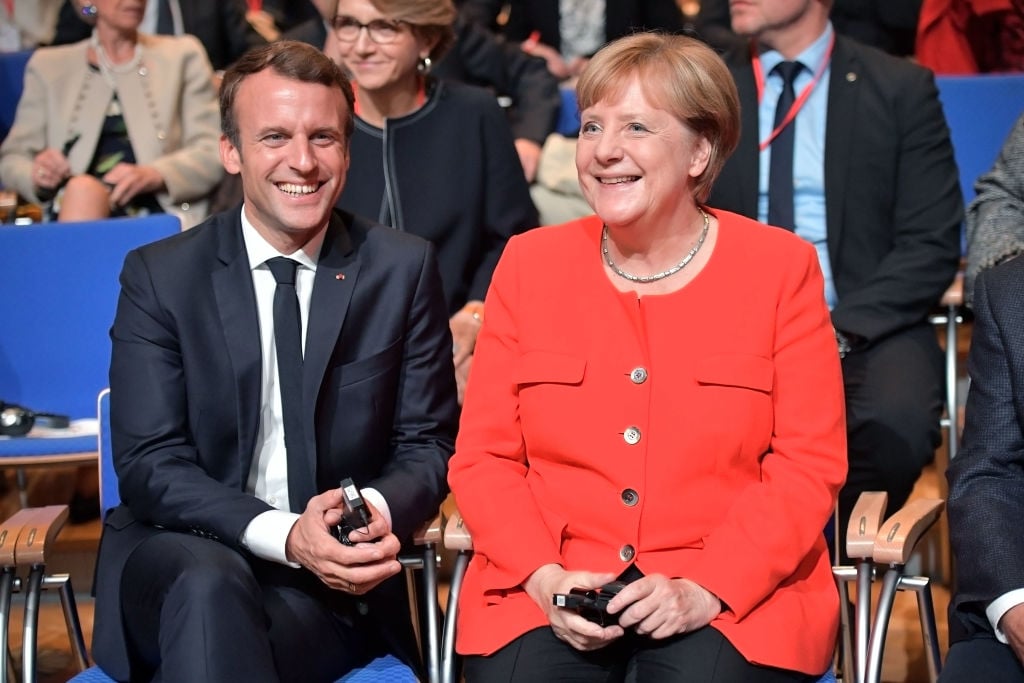 German Chancellor Angela Merkel and French President Emmanuel Macron