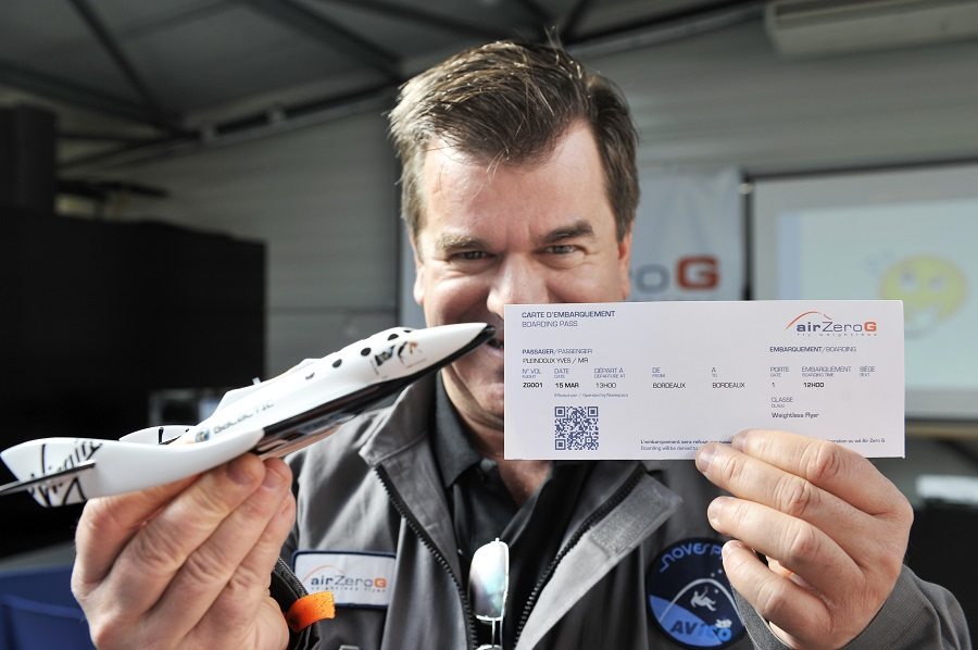 Yves Pleindoux, one of the civilian passengers of the Airbus A330 Zero-G