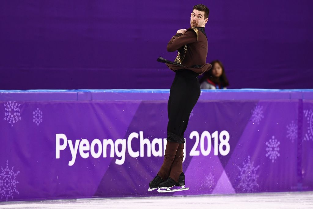 Germany's Paul Fentz competes in the men's single skating free skating of the figure skating event Germany's Paul Fentz competes in the men's single skating free skating of the figure skating event