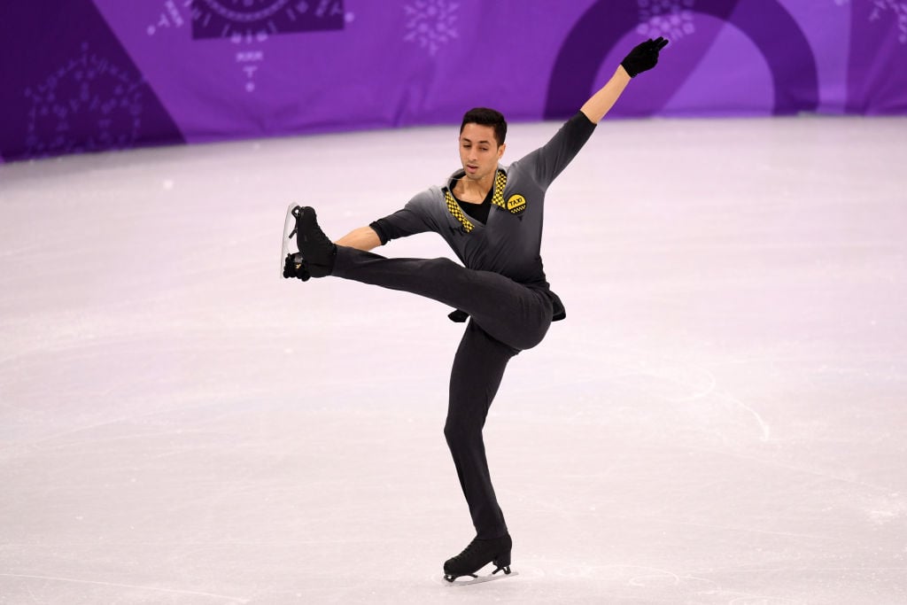 Chafik Besseghier of France competes in the Figure Skating Team Event Chafik Besseghier of France competes in the Figure Skating Team Event
