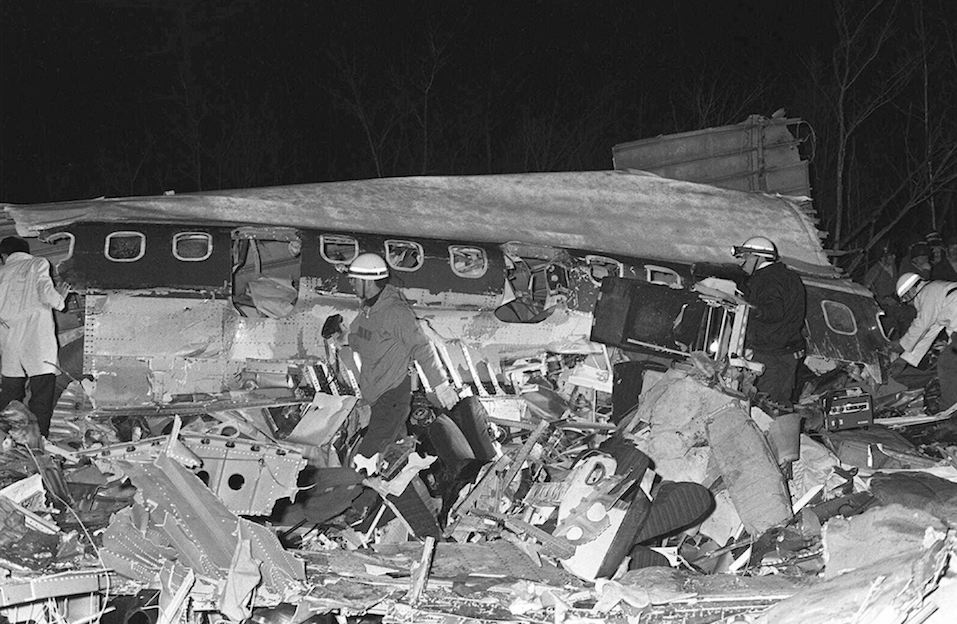 File photo dated 03 March 1966 shows a plane crash