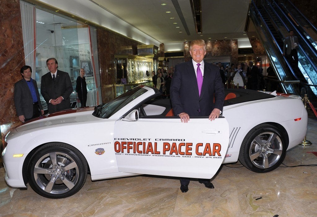 Trump at Trump Tower with the 2011 Chevrolet Camaro.