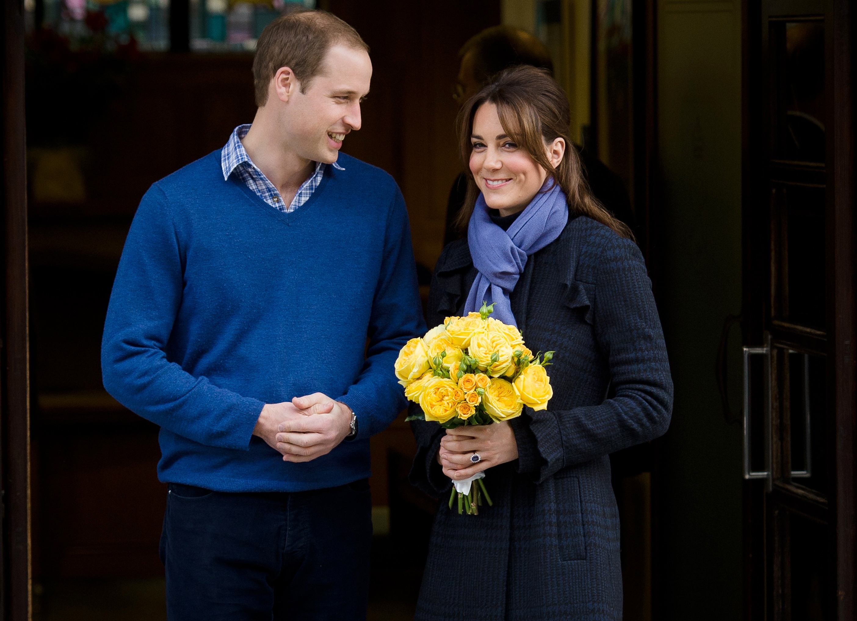 Prince William, the Duke of Cambridge (L) and his wife Catherine the Duchess of Cambridge in 2012