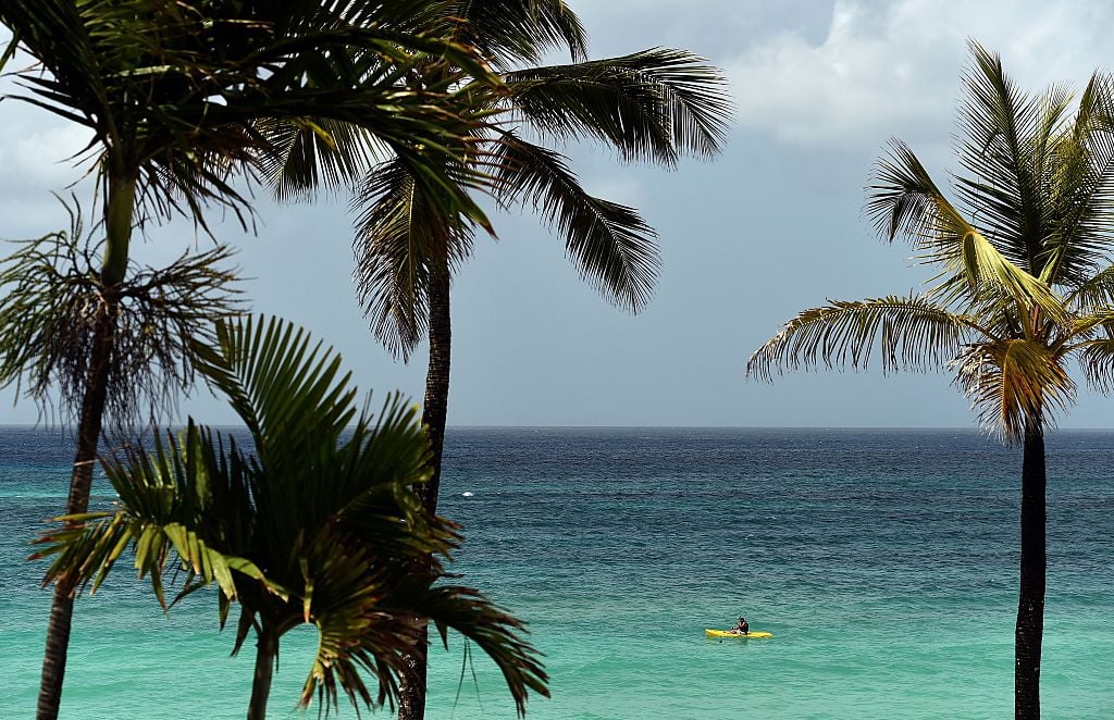 A beach in Bridgetown, Barbados A beach in Bridgetown, Barbados