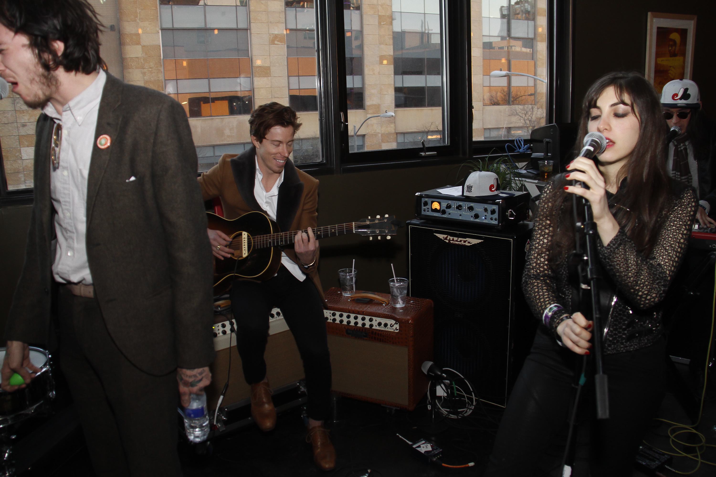 Shaun White performs with Bad Things Shaun White performs with Bad Things
