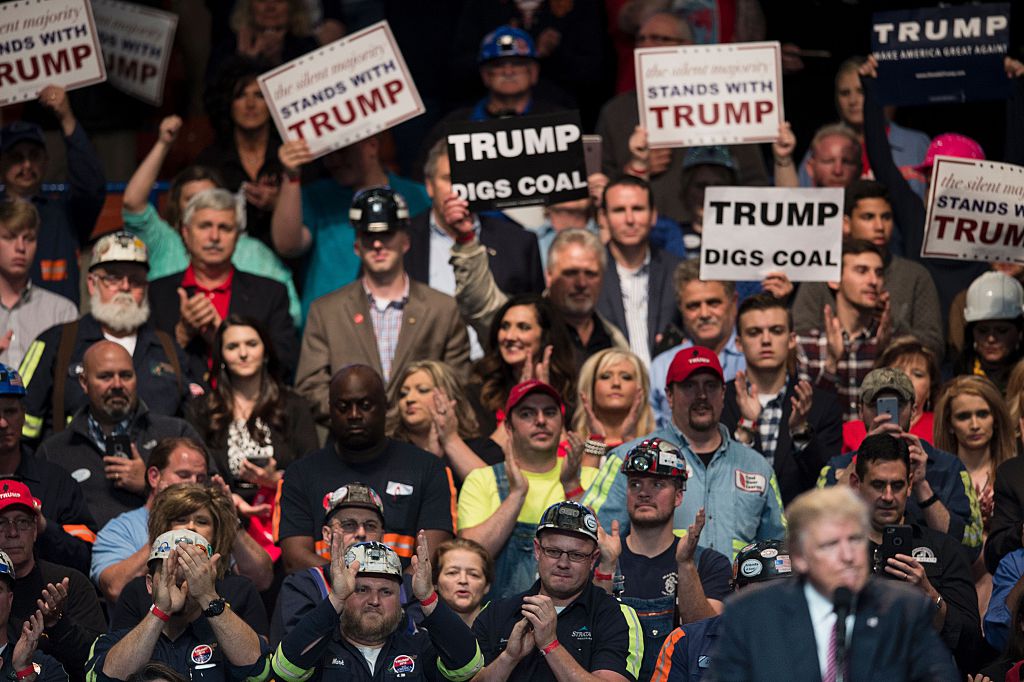 US Republican presidential candidate Donald Trump speaks during a rally May 5, 2016 in Charleston, West Virginia