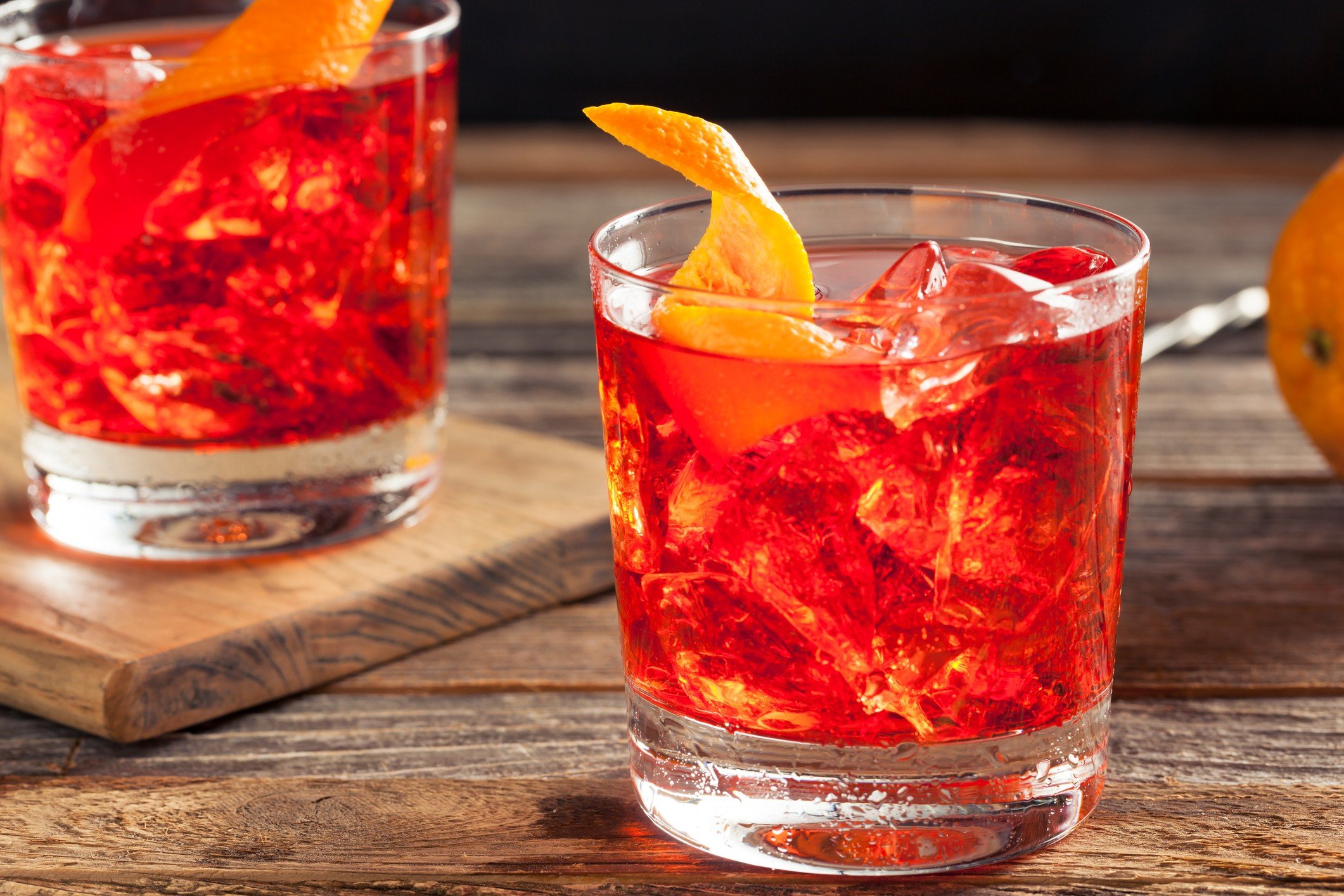 Homemade Negroni Cocktail with and Orange Twist Homemade Negroni Cocktail with and Orange Twist