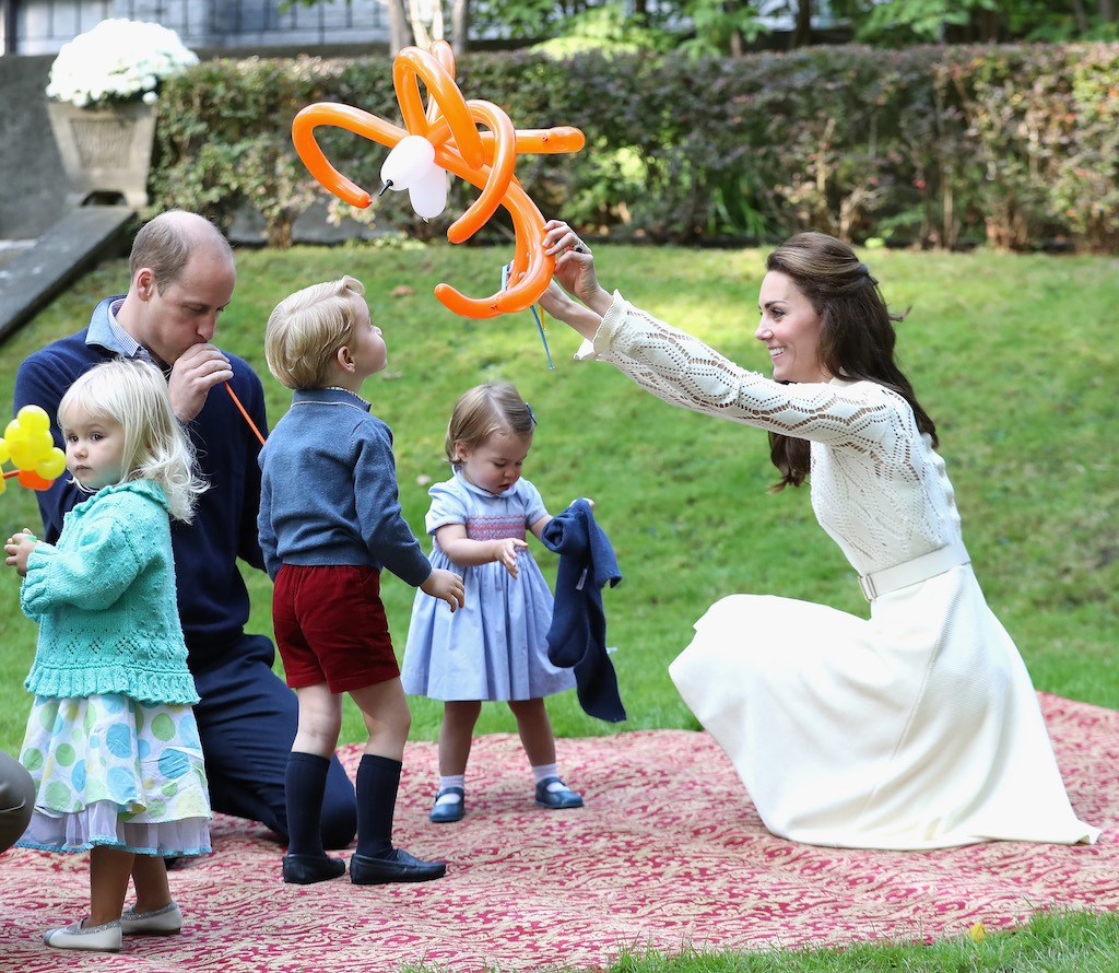 Catherine, Duchess of Cambridge, Princess Charlotte of Cambridge and Prince George of Cambridge, Prince William, Duke of Cambridge