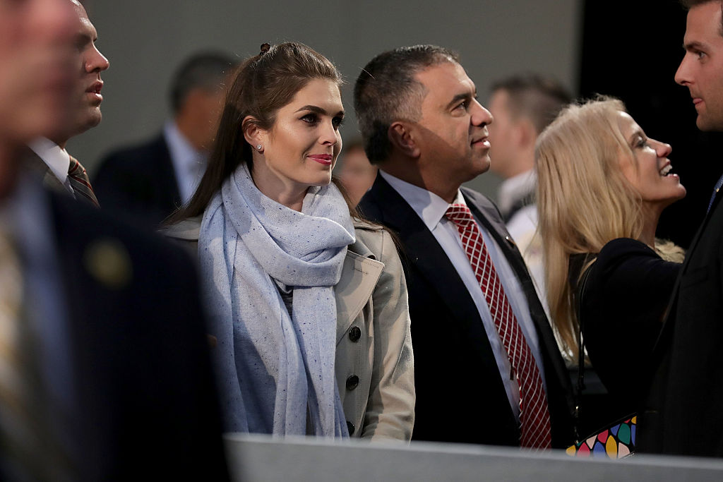 Hope Hicks at a Trump campaign rally