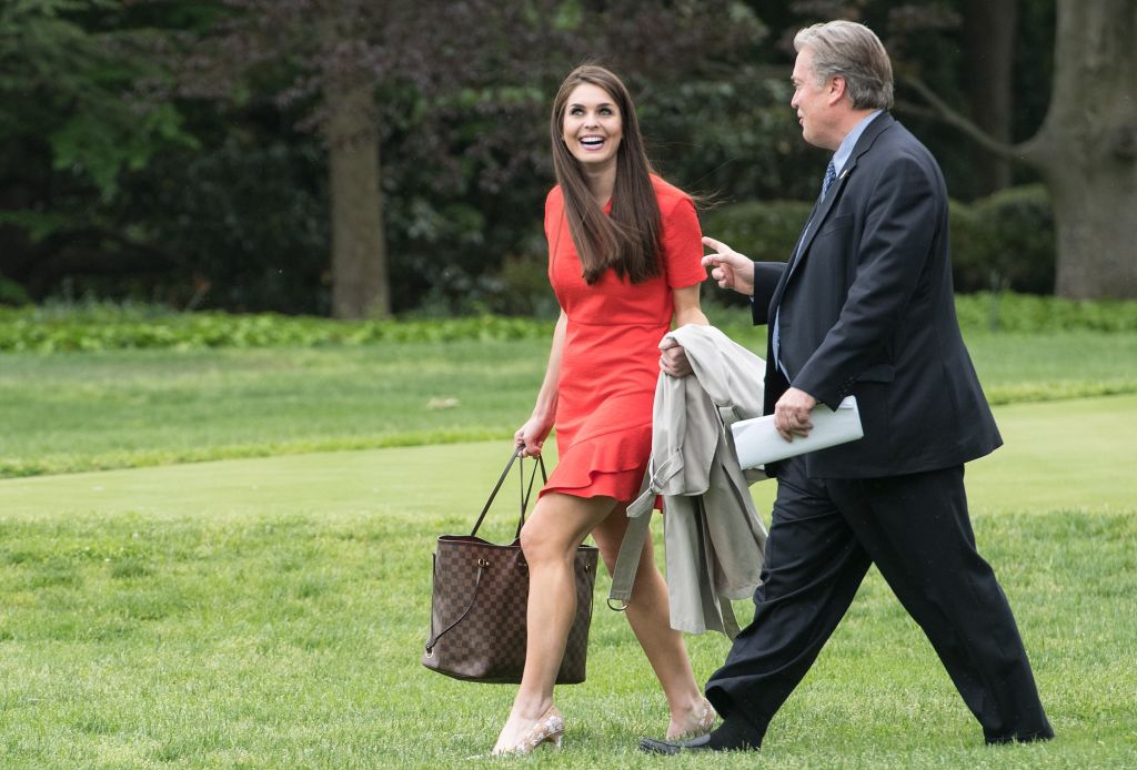 Hope Hicks and Steve Bannon