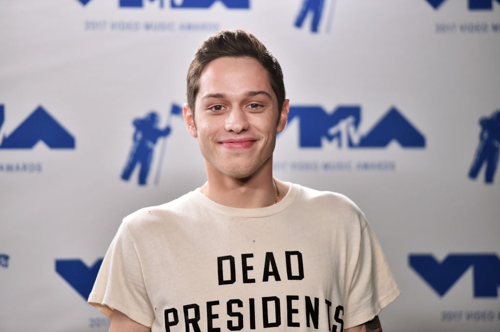 Pete Davidson poses in the press room during the 2017 MTV Video Music Awards at The Forum on August 27, 2017 in Inglewood, California.