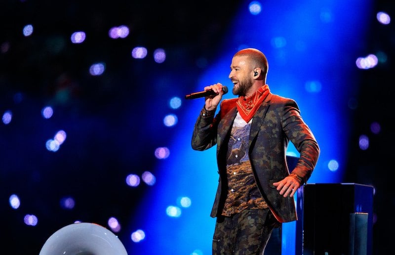 Recording artist Justin Timberlake performs onstage during the Pepsi Super Bowl LII Halftime Show at U.S. Bank Stadium on February 4, 2018 in Minneapolis, Minnesota.