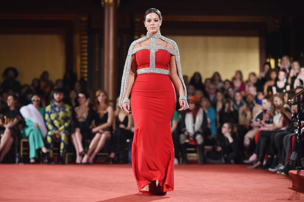 Model Ashley Graham walks the runway at the Christian Siriano fashion show during New York Fashion Week at Grand Lodge on February 10, 2018 in New York City.