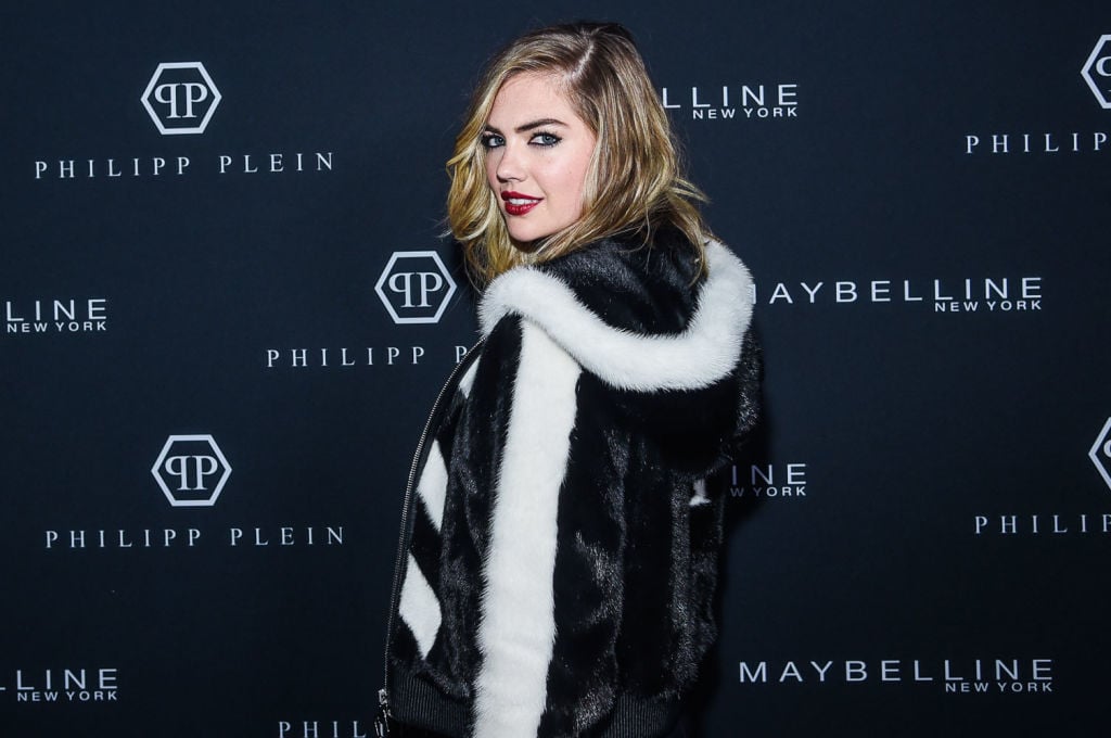 Maybelline New York host Kate Upton during the Phillipp Plein FW18 show at Duggal Greenhouse on February 10, 2018 in the Brooklyn borough of New York City, New York. 
