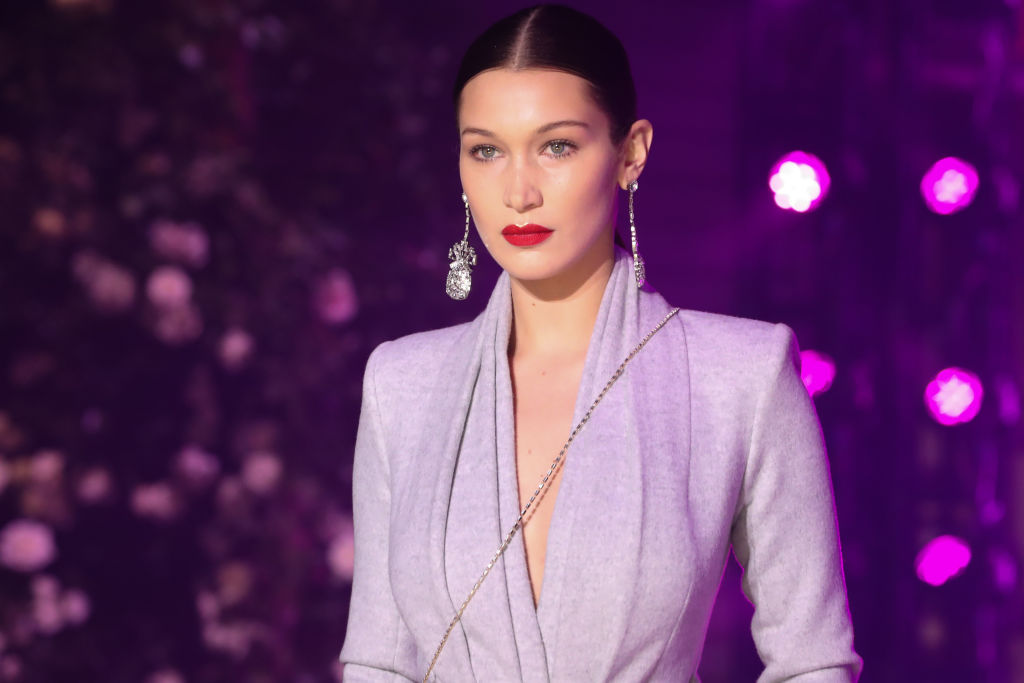 Bella Hadid walks the runway at Brandon Maxwell Fall Winter 2018 Collection at the Appel Room on February 11, 2018 in New York City.