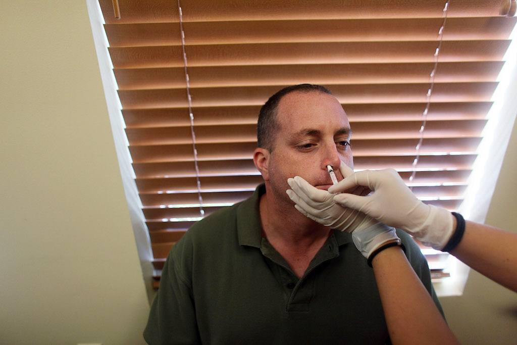 Nasal flu spray vaccine.