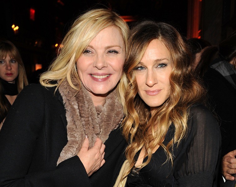 Actors Kim Cattrall and Sarah Jessica Parker attend the premiere of "Did You Hear About the Morgans?" after party at The Oak Room on December 14, 2009 in New York City. 
