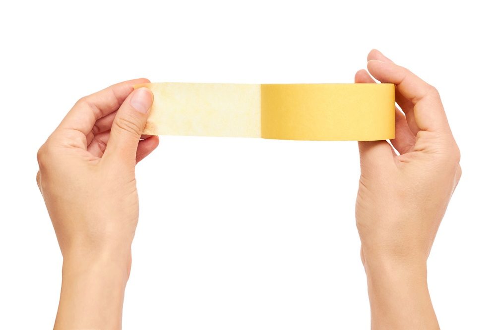 yellow adhesive tape