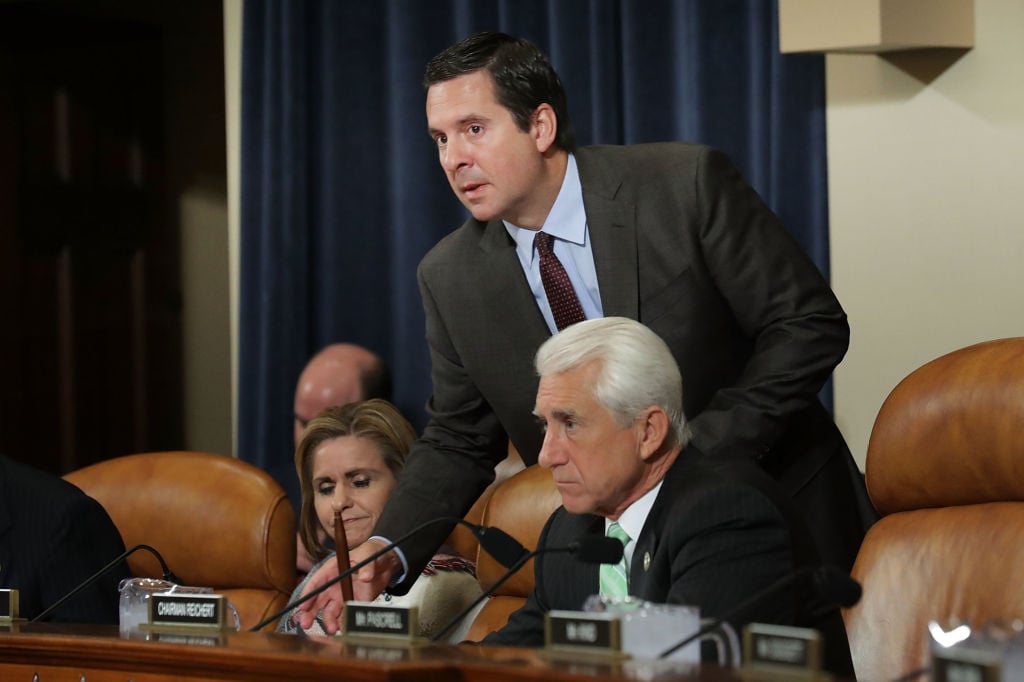 Dave Reichert and member Rep. Devin Nunes attend a hearing about NAFTA reform in the Longworth House Office