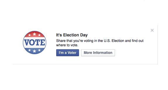 I voted button on Facebook
