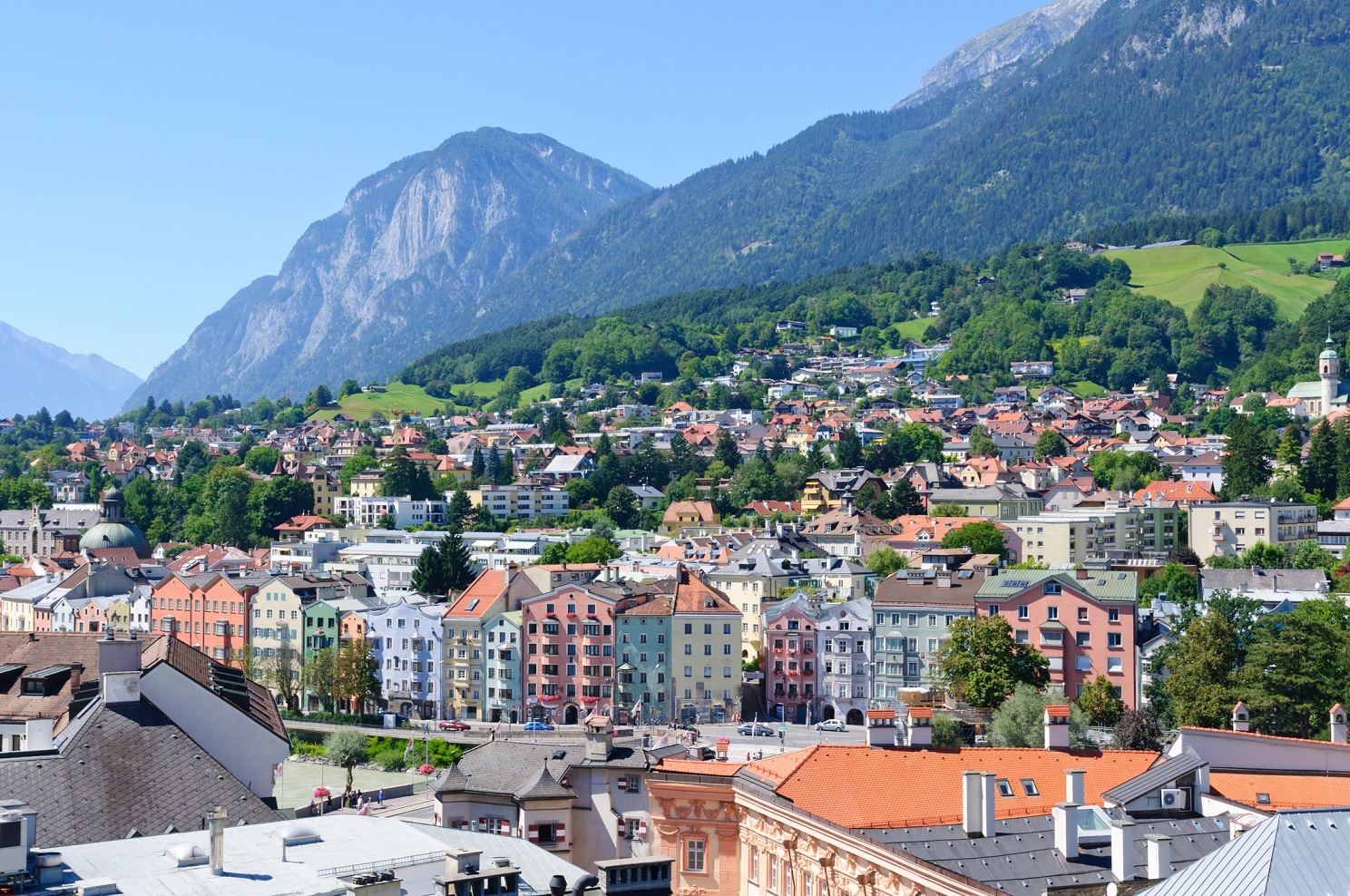 Cityscape of Innsbruck in Austria
