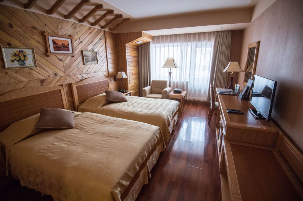 Rooms at North Korean ski resort