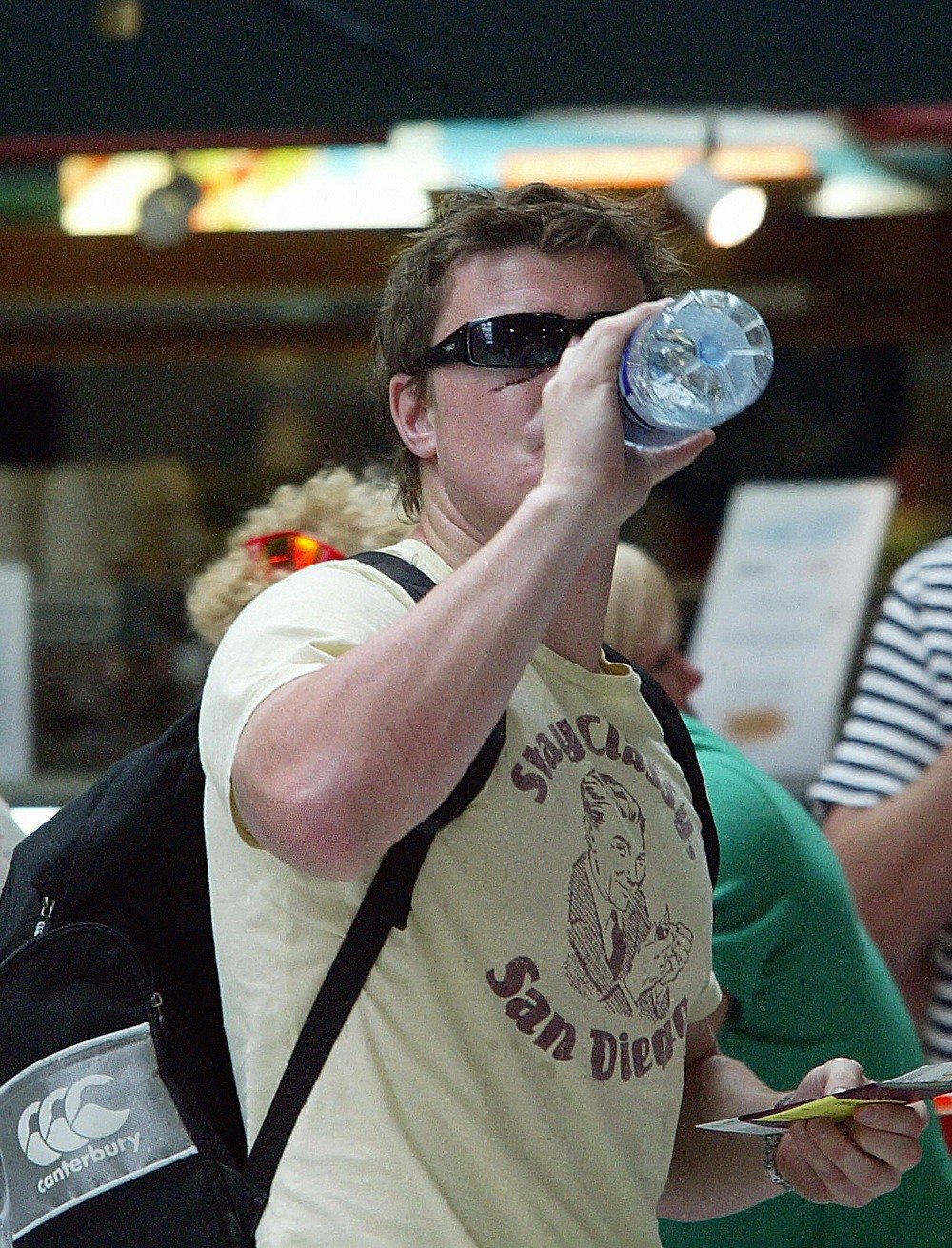 Ireland captain Brian O'Driscoll drinks water