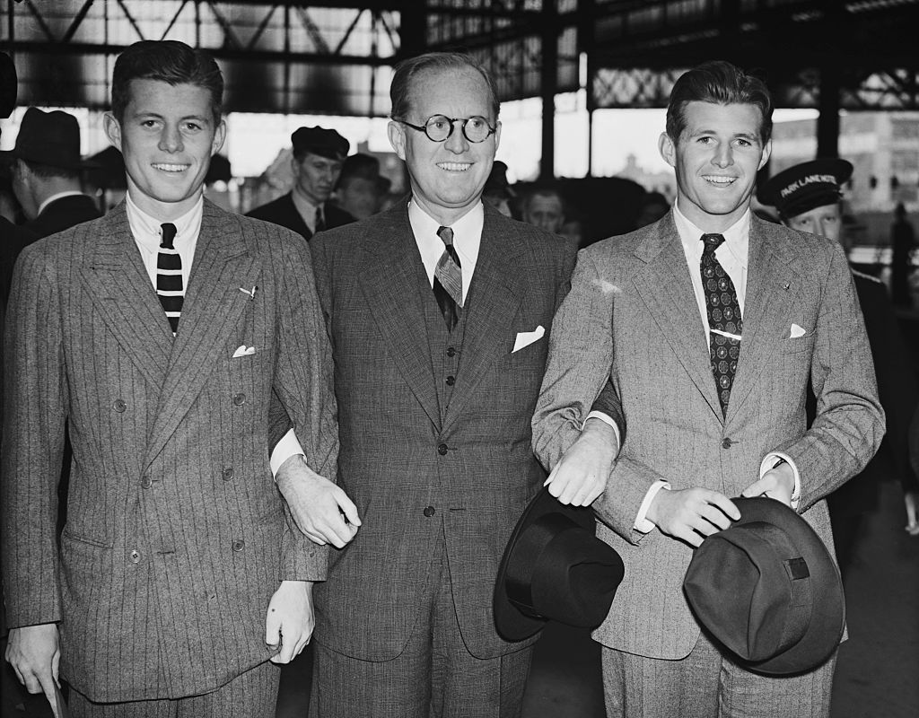 John F Kennedy (JFK) with his father and brother Joseph Sr. and Jr.