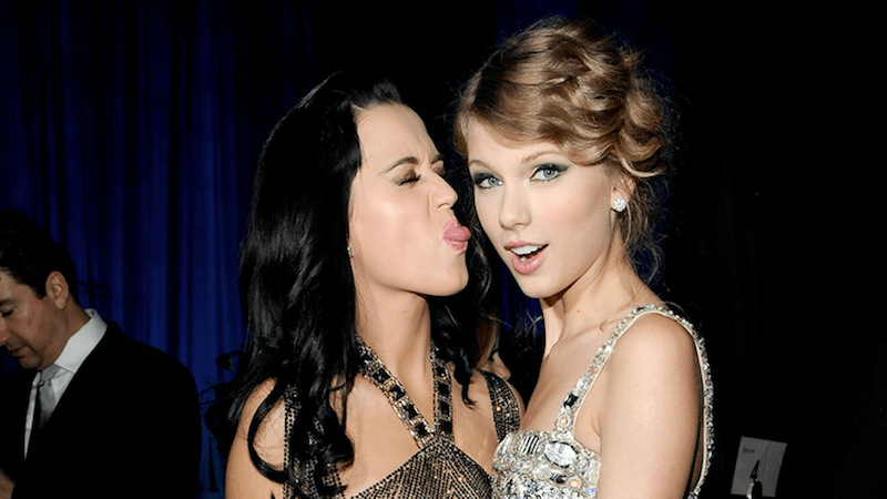 Katy Perry and Taylor Swift being friends