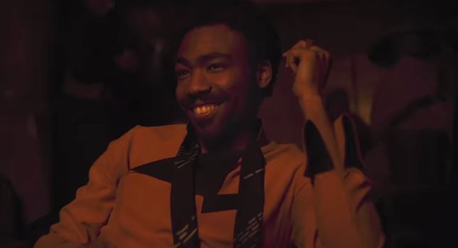 Donald Glover plays it cool as Lando Calrissian.
