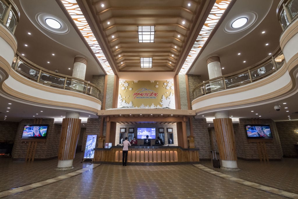 Lobby of North Korean ski resort
