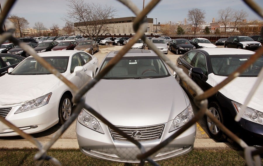 New Lexus vehicles sit on the lot