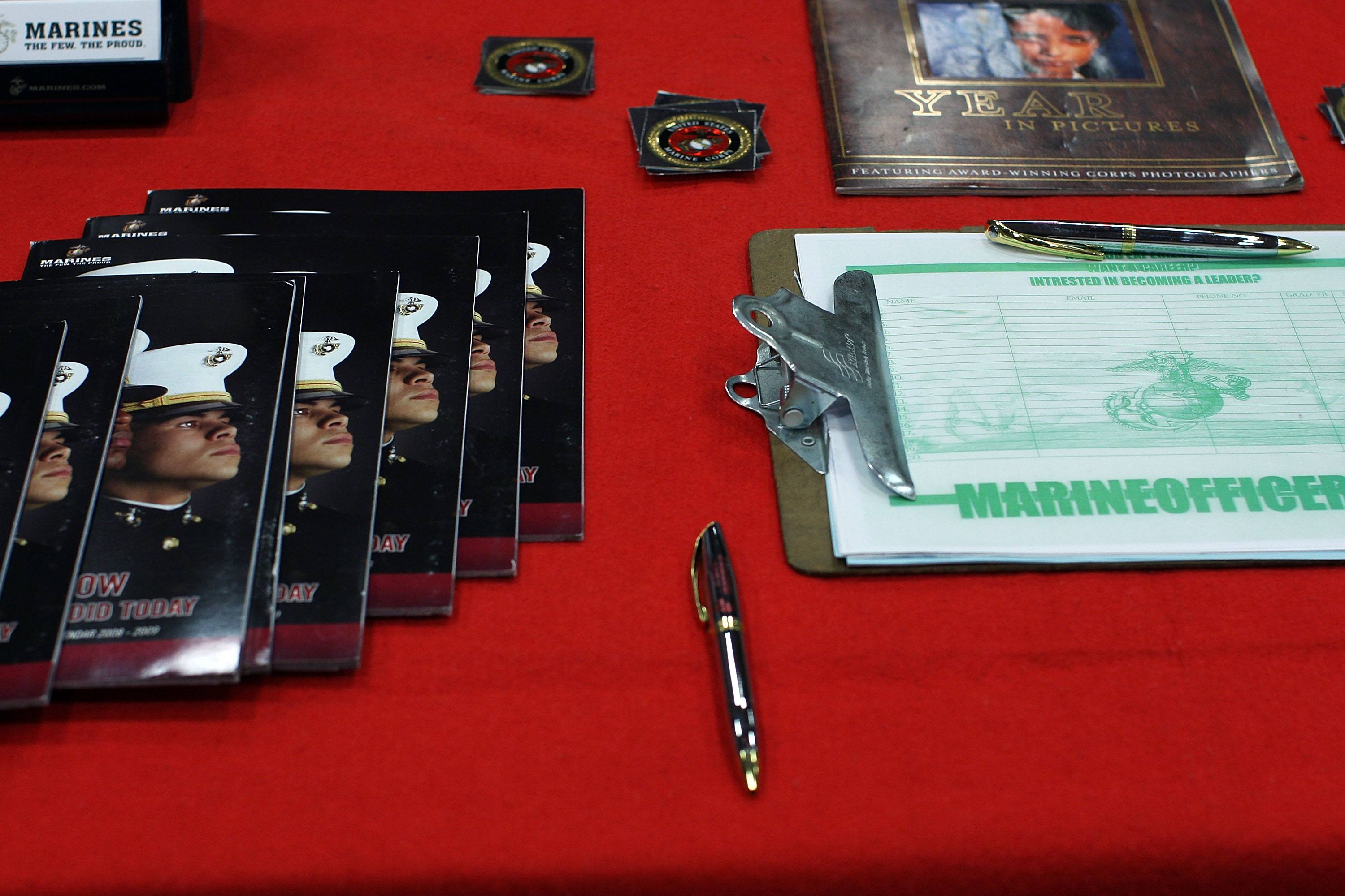 Military recruiting Marines