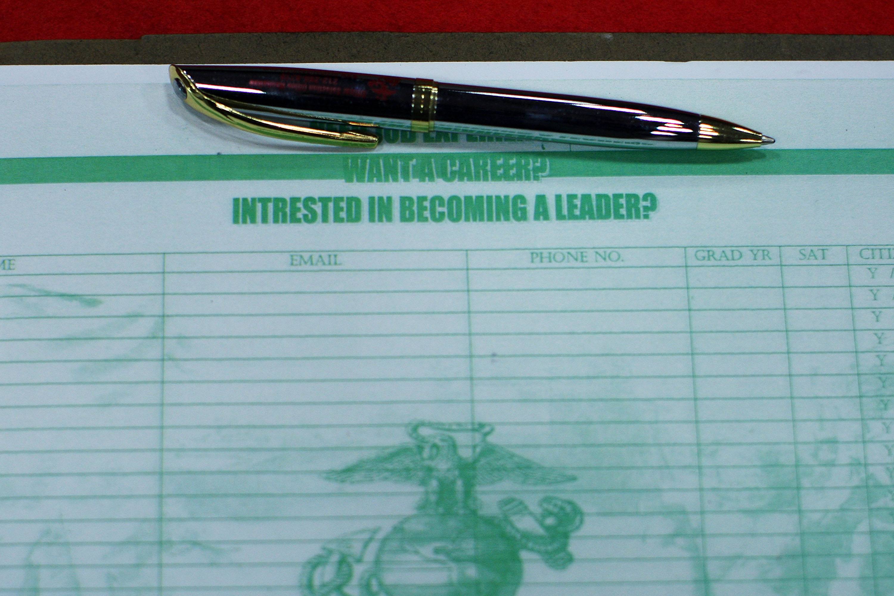 Military recruiting Marines