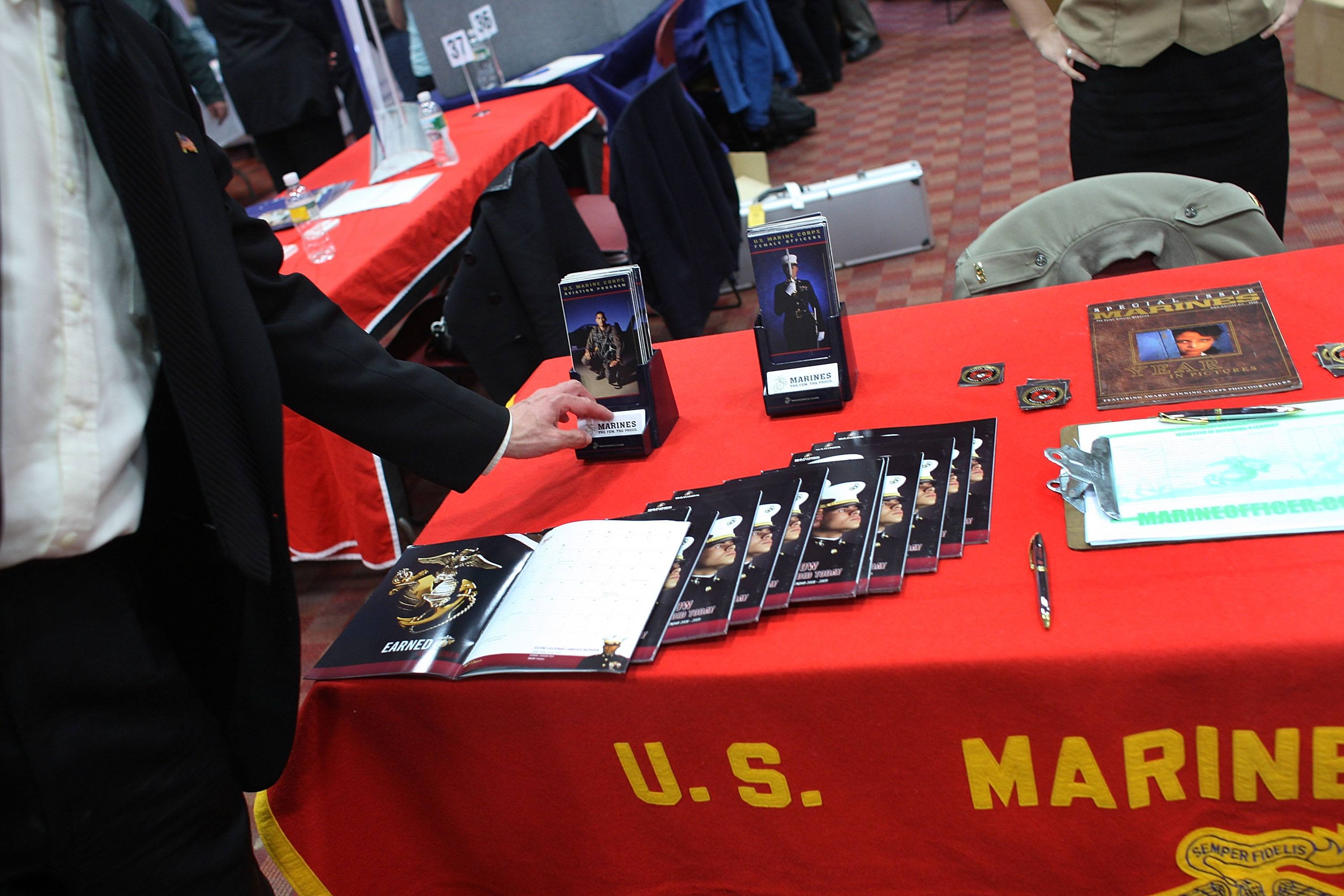 Military recruiting Marines