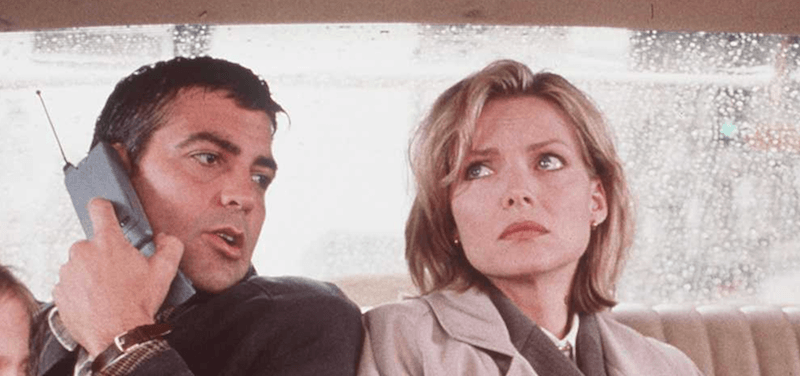Michelle Pfeiffer and George Clooney in 'One Fine Day'.