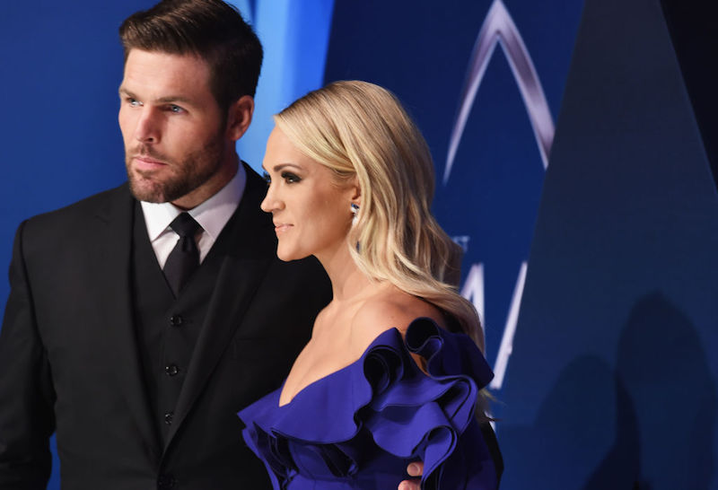 Carrie Underwood with Mike Fisher. Carrie Underwood with Mike Fisher.