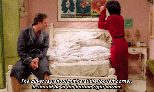 Monica friends duvet gif