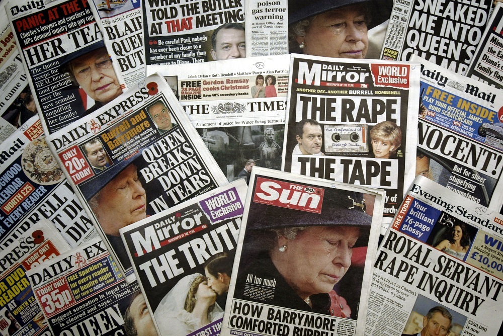 Many United Kingdom tabloids and National broadsheets' front pages