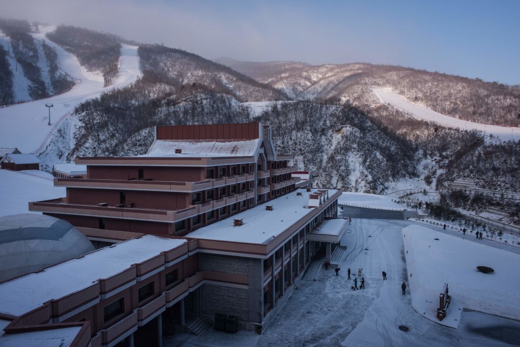 Exterior of North Korean ski resort