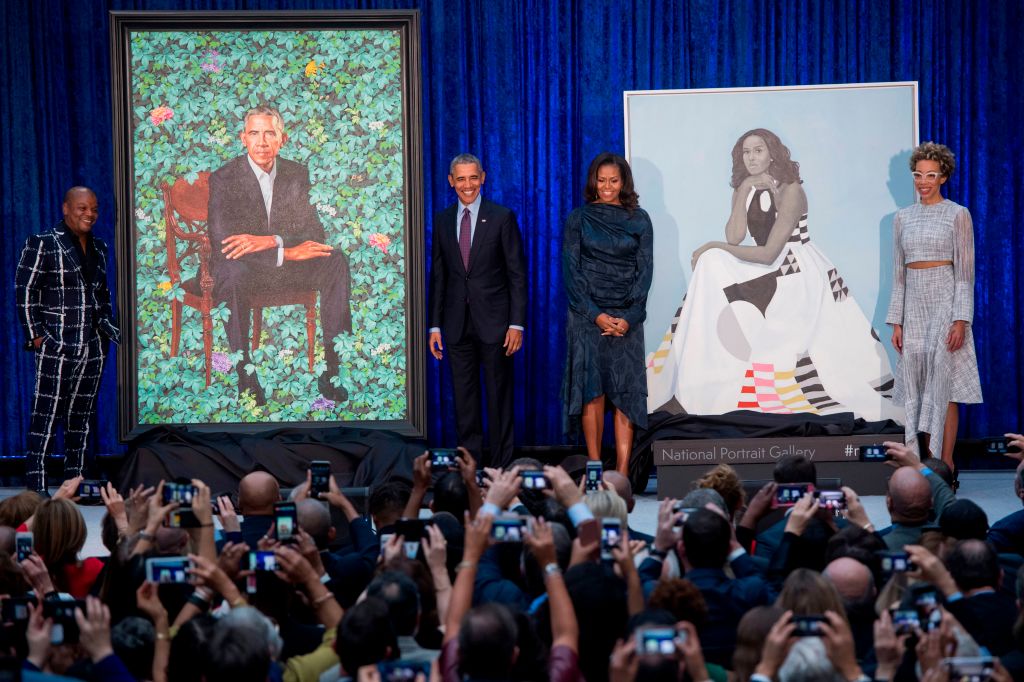 Michelle and Barack Obama portraits