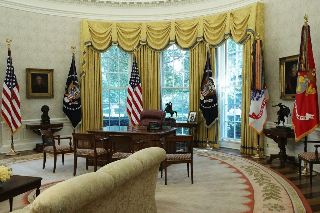 The Oval Office of the White House i