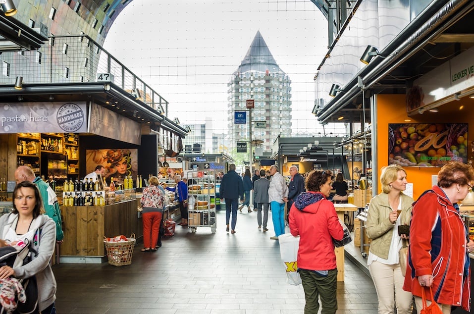 People Wandering around the shops in Market Hall