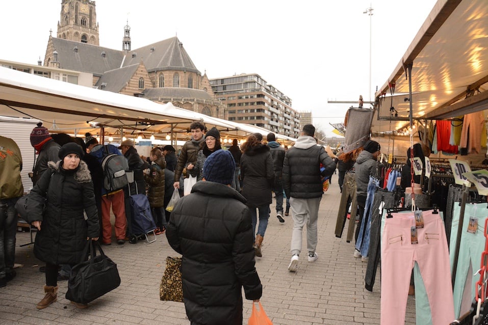 People visit Street Market in Rotterdam