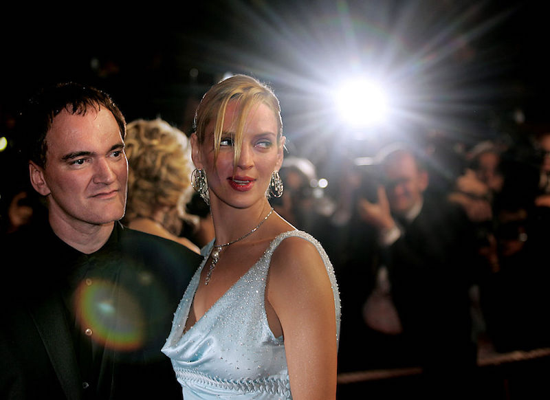 Quentin Tarantino and Uma Thurman at a Kill Bill premiere. 