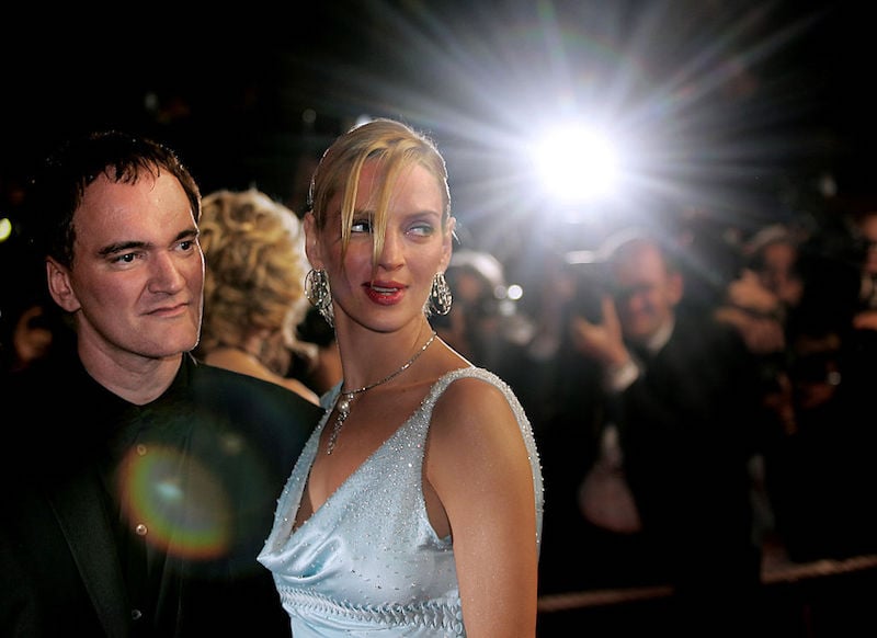 Quentin Tarantino and Uma Thurman at a Kill Bill premiere. Quentin Tarantino and Uma Thurman at a Kill Bill premiere.