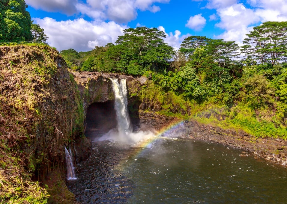 Rainbow Falls in Hawaii
