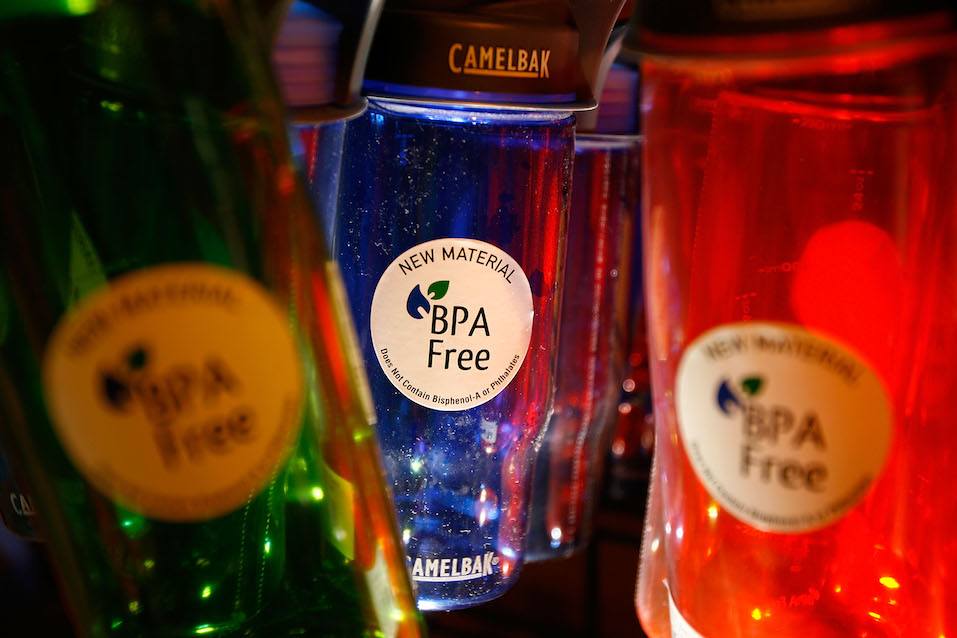 Camelback brand water bottles that are free of the controversial carbonate plastic bisphenol-a (BPA)